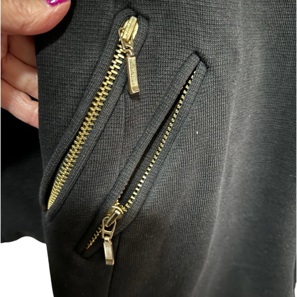 INC-International Concepts - 100% Cotton Jacket / asymetrical gold zipper - Med - Picture 3 of 6